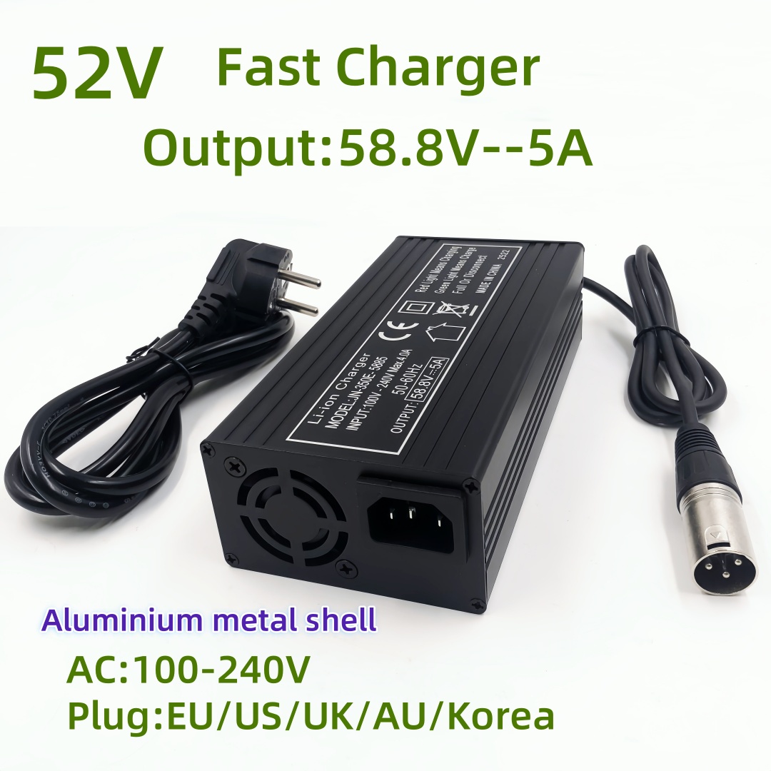 84V 20A Smart Charger - 52V Fast Charger 58.8V/5A for 52V