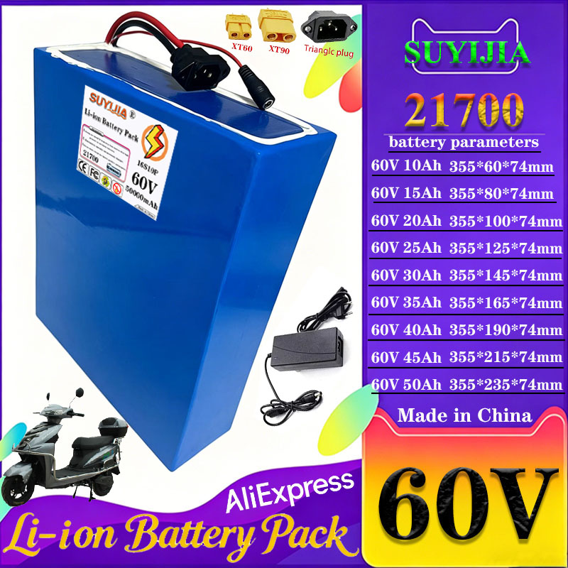 60V 10Ah 15Ah 20Ah 30Ah 40Ah 5 - 60V 50Ah Electric Scooter Battery ulasan dan harga